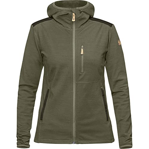 Image of Fjallraven Keb Fleece Hoodie - Women's Laurel Green /Deep Forest 2X-Small