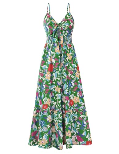 Image of GRACE KARIN Womens Summer Floral Maxi Dresses 2026 Long Flowy Boho Dress Beach Vacation Sundresses Casual Clothes with Pocket