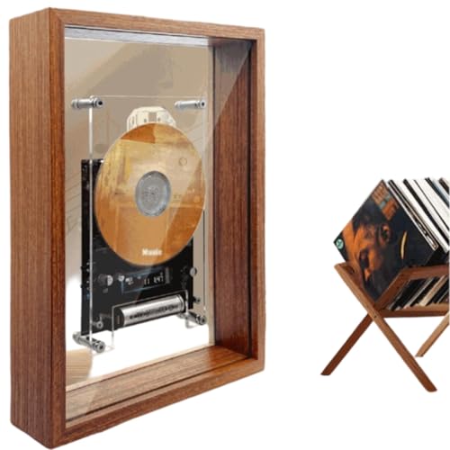 Grpquatsch Reproductor De CD, Reproductor Bluetooth PortáTil De Alta Fidelidad, DiseñO De Escritorio, con Sonido HiFi para La DecoracióN, para Montaje En Pared