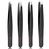 Tweezers Set-4 Pieces Gotcha You Looked Circle Punch Game - Sticker.1 (Black)