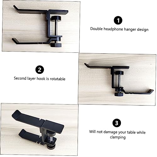 SUPVOX 2 Unidades suporte para fone de ouvido suporte de mesa suplat de mesa almofada gancho giratór