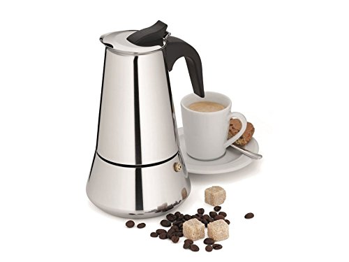 kela 10601 Espressokanne, 6 Tassen, 350 ml, Induktionsgeeignet, 18/10 Edelstahl, Bari
