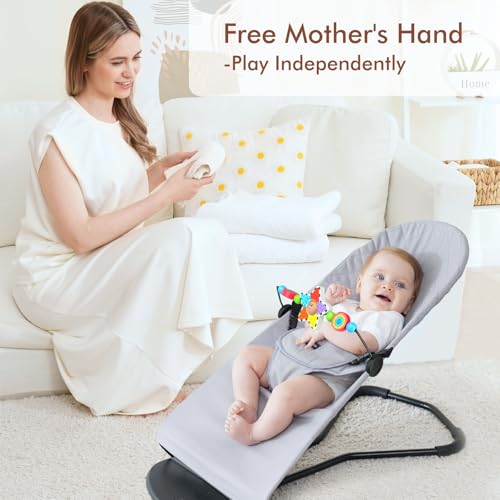 Image of iGRATENS Baby Bjorn Bouncer Toy Bar, Toy for Baby Bouncer Soft & Bliss, Easy to Attach and Remove, Child-Friendly Materials, Exciting Design for Curious Babies, Pentagram