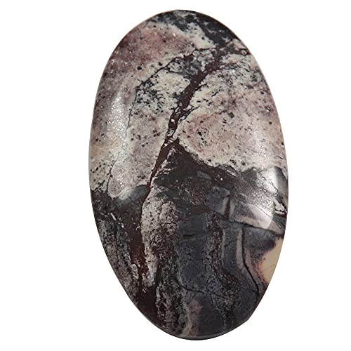 Jaspe exotique ovale cabochon de 44,15 carats, idée cadeau minéral unique