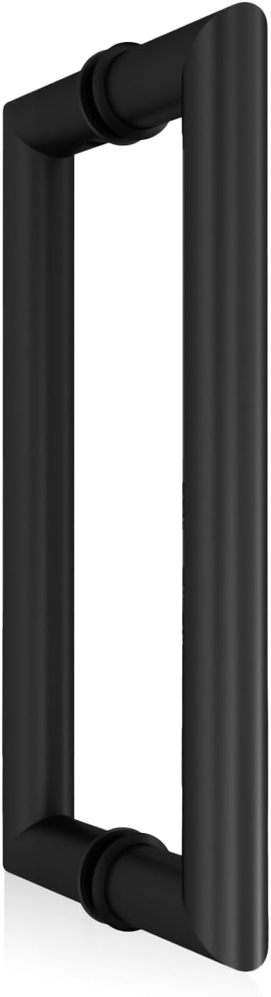 CKB 8" Shower Door Pull Handle, Back to Back Shower Door Handle Compatible with 1/3" to 1/2" Glass Thick, Brushed Nickel with 304 Stainless Steel