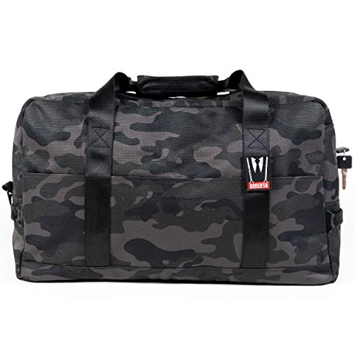 Dime Bags Travel Duffle Bag, Odor Proof w/Carbon Filter Lining, Built-In Lock Duffle, Water-Resistant, Secret Pocket, Associate (Camouflage)