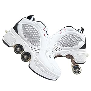 Automatische Wandelschoenen Onzichtbare Rolschaatsen, 2-in-1 Parkour-schoenen/inline-rolschaatsschoenen, Dubbele Rij…