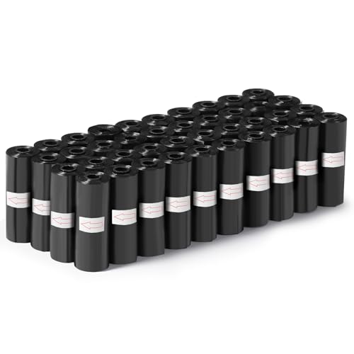Diboniur 600 Pezzi Sacchetti Cane Cacca, Nero, Bustine Cane Cani Sacchetti per Escrementi, Dog Poop Bags Accessori per Cani, 23 x 30 cm (40 Rotoli, 15 per Rotolo)
