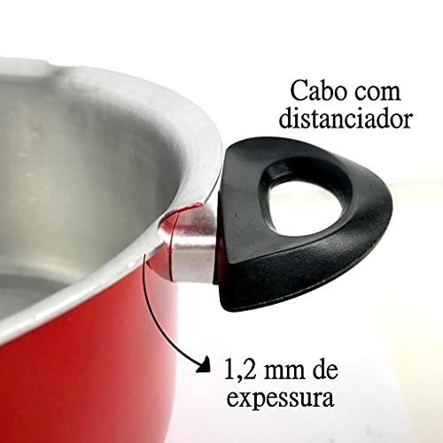 Panela Meia Pressão Vermelho