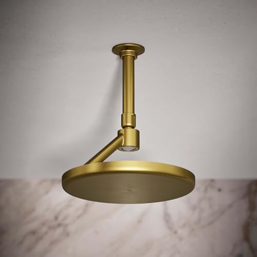Kohler 26301-G-2MB Statement Iconic Open Rain 1.75 GPM Rainhead, Vibrant Brushed Moderne Brass