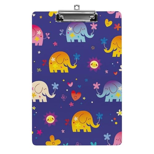Porte bloc A4 éléphants colorés pour écrire debout sans table facilement