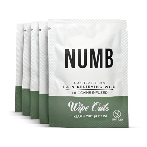 Wipe Outz NUMB Lidocaine Wipes - 3% Lidocaine Infused Tattoo Numbing Wipes - 8