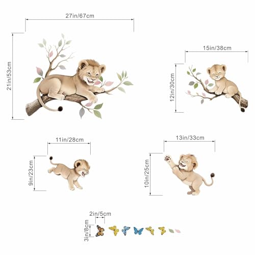 Vinilos decorativos de pared León para bebés miniatura 4