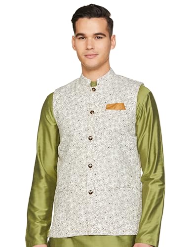 Image of BE ACTIVE Cotton Nehru Jacket for Men | Versatile Festive & Casual Ethnic Wear | Ethnic Standard Length Jacket
