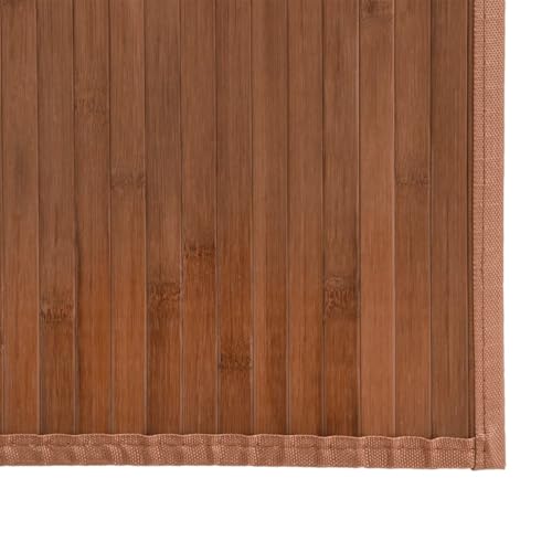 Tapis rectangulaire en bambou marron 80x400 cm idéal pour habiller un long couloir - 8
