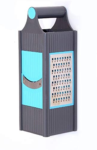 Image of Stainless Steel 4 in 1 Slicer and Grater Chopper Fruit Slicer Dicer Grater Potatoes Slicer Peeler Attach 4 Blades