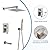 OUGOO Rainfall Shower System with Tub Spout, 10 inch Rain Shower and Handheld, Shower Faucet Set Complete Rough-in Valve and Trim Kit Included, Nickel Brushed