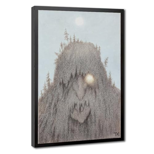 Impression sur toile Forest Troll de Theodor Kittelsen décoration murale salon 50x76 cm