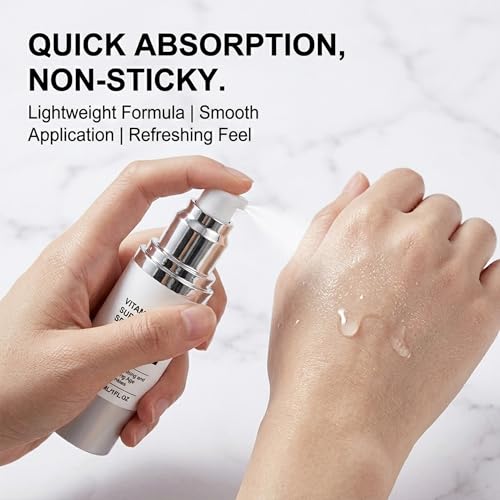 Image of Super Vitamin C Serum for Women - Anti-Aging Face Serum with Hyaluronic Acid, Vitamin C - Nature Formula Hydrates, Firms, Lifts & Moisturize - 1 fl oz