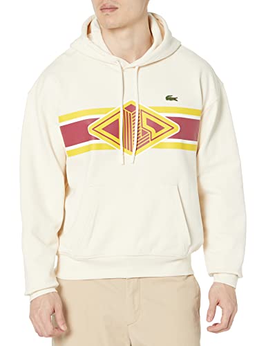 Lacoste Men's Long Sleeve Graphic Loose Fit Hoodie