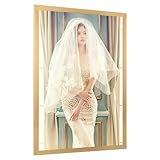 JDZIVTOP 7x10 Picture Frame Gold, Rustic Natural 10x7in Photo/Portrait/Poster/Art Frame, Wall Hanging/Tabletop, Horizontal/Vertical Display Gallery Family Wedding Memorial Pic Frame Gift