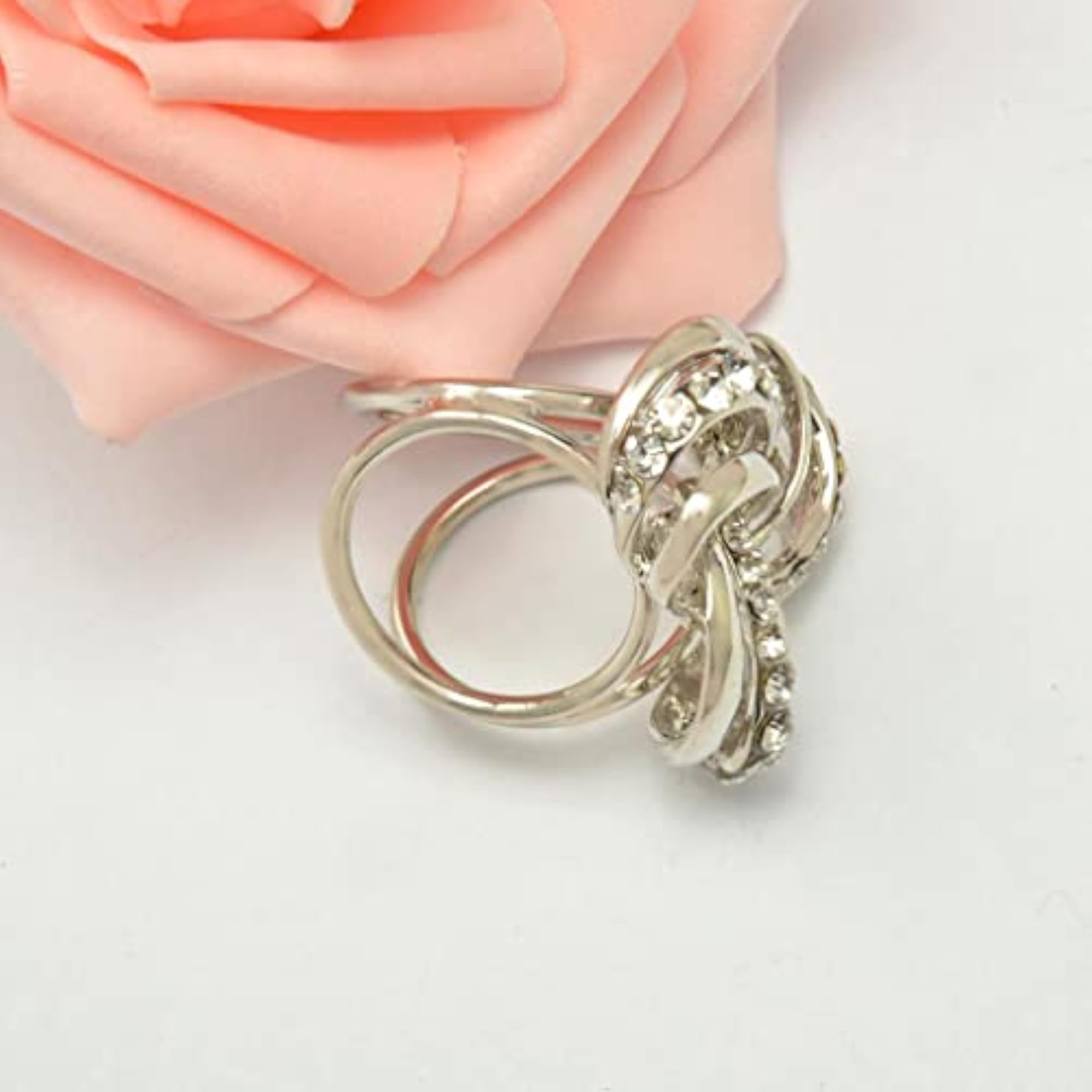 Rhinestone Three Loops Scarf Clip, Wedding Party Favor