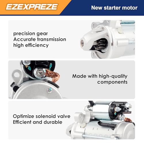 Image of Ezexpreze 19247 New Starter Motor Replacement for 13-17 Ford F150 5.0 2014 F150 6.2, 13-19 F250 F350 6.2, 13-19 E350, 13-14 Expedition E150 E250 Lincoln Navigator, 13-19 F450 F550 F59 F53 6.8 V8 V10