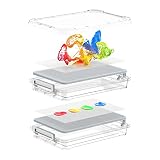 ePiiChua 2 Layer Wet Palette for Miniatures, Stackable Wet Pallets for Painting,Stay Wet Palette for