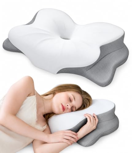 Oreiller cervical mousse mémoire, housse douce et confortable