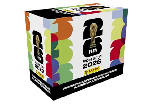 2026 Panini FIFA World Cup Sticker Box – 25 Sticker Packs – Includes Amazon Parallel Inserts –...