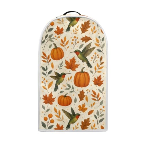 Image of Pumpkin Hummingbird Blender Cover for Kitchen Appliance Dust Cover for Food Processor,Stand Mixer,Coffee Maker,Juicer,Dustproof,Machine Washable Thankgiving Decor Gifts