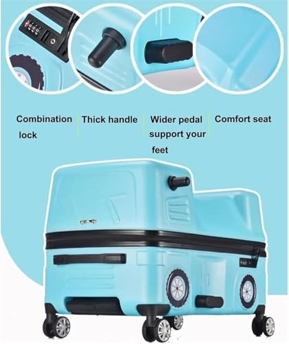 Creative Riding Suitcases with 360° Universal Wheels Carry On Luggage for Kids Portable Travel Trolley Case Car Shape2