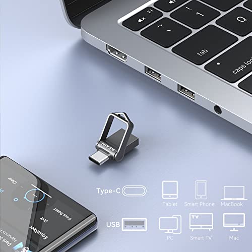 Image of KEXIN 128GB Dual Type C USB 3.0 Up to 100MB /s R USB C Flash Drive for iPhone 15 /16 /17 Smartphone Tablet Car Type C Android Plug & Play Jump Drive for PC, Laptop, Data Storage & Backup