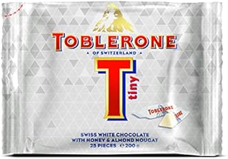 Toblerone Swiss White Chocolate with Honey & Almond Nougat Pouch, 200 Gm