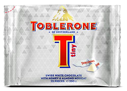 Toblerone Swiss White Chocolate with Honey & Almond Nougat Pouch, 200 Gm
