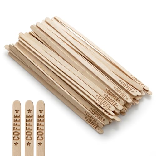 200 Pcs Wooden Coffee Stirrers, 5.5 Inch Disposable Stir Sticks