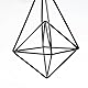 ZOOELAY 4 Stück Metall hängende Luftpflanzenhalter Einzigartiger 2 Stil Schwarz Himmeli Aufhänger Geometrische Pflanzgefäß Halter Luft Pflanzen Live Rack mit Kette