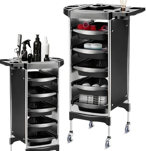 Altéax Chariot Coiffure Professionnel avec 6 Niveaux et 5 Tiroirs...