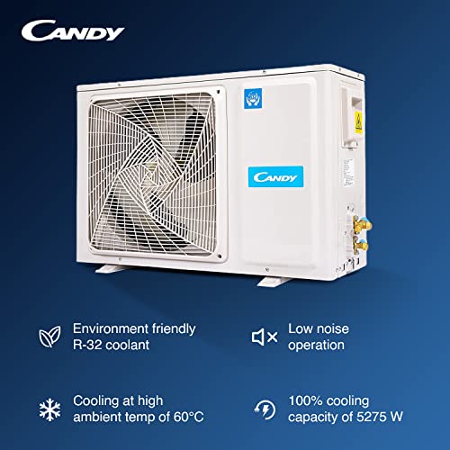 Image of Candy 1.5 Ton 4 Star Dual DC Inverter Split AC (Copper, 2022 Model, C18S4IN-CG, White), Free 1 Year Extended warranty