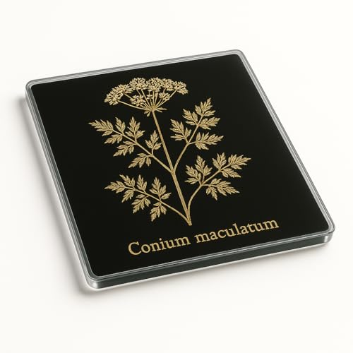 Victorian Venom Acrylic Coaster Gift - Dark Academia Poison Plant Design Elegant Home Decor