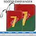 HBK Soccer Card Binder 9 Pocket, PU Leather Soccer Cards Binder with 50 Sleeves for Sports Card Storage, Soccers Gift for Trading Cards Collectors (NO-7, 900 Pockets)