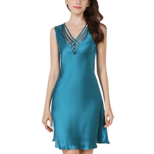 Chemise de nuit en 100% soie Valin caraco sexy de luxe pour femme