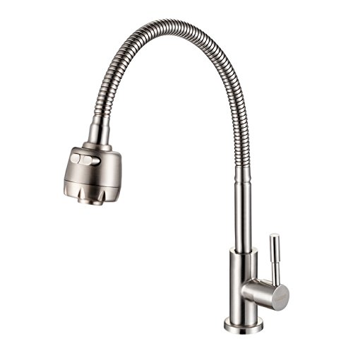 Robinet de cuisine en acier inoxydable télescopique mitigeur évier haute qualité sans plomb