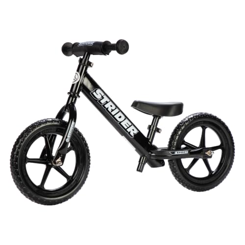 Strider 12 Sport No Pedal Balance Bike for Kids Ages 14 Years Black | No-Pedal Balance Bike for Toddlers Safety Pad Adjustable Seat and Handlebars Lightweight Frame Never-Flat Tires product thumbnail 9