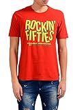 ARMANI JEANS AJ 'Rock in Fifties Men's Red Crewneck T-Shirt US L IT 52;