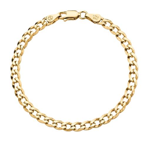 Image of KISPER Gold Chain Bracelet for Men 5mm Plated 925 Sterling Silver