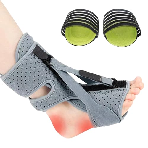 HESUSUSI Ferula Nocturna Fascitis Plantar 3 Correas Soporte Ajustables Transpirable Férula Pie Tobillera Con Arqueado Para Tendinitis De Aquiles, Caída Del Pie, Problemas En El Talón Del Tobillo