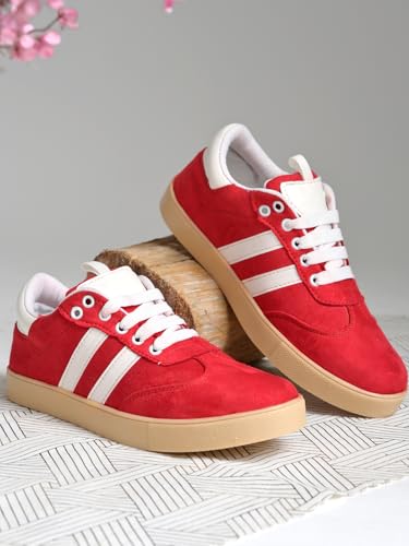 Image of Shoetopia Women's Casual Sneakers || Stylish Lace-Up Sports Shoes with Comfortable Sole || Lightweight Daily Footwear Walking & Running Shoes