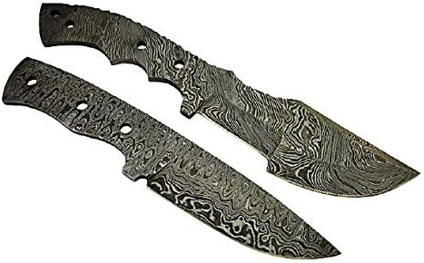 BB-10 Handmade Damascus Steel Full Tang Knife Set - Blank Blades