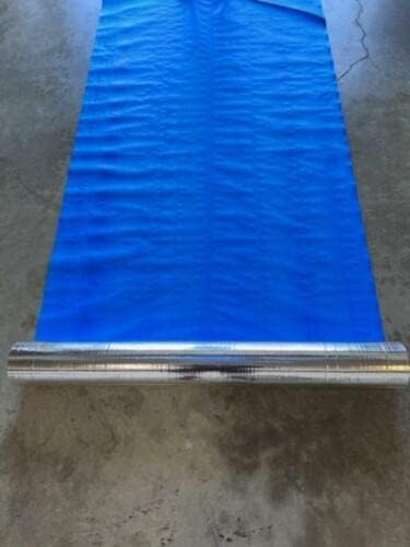 1000SF Textured Blue Deck Roofing Vapor Barrier Crawlspace Insulation